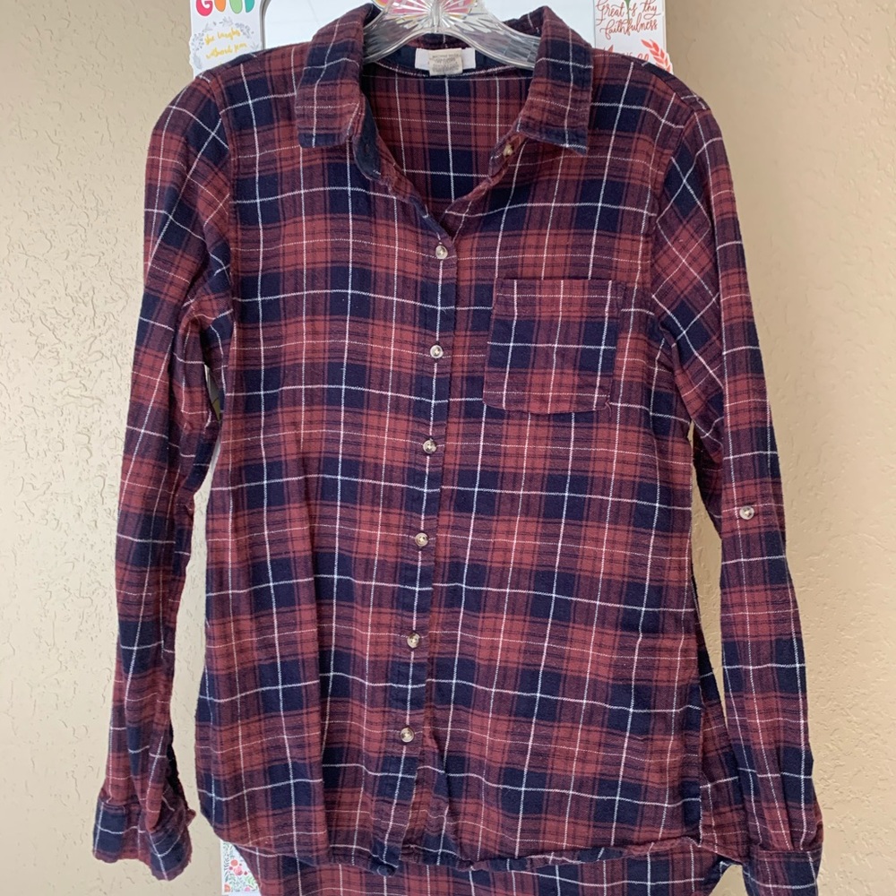 Love Notes Plaid Flannel Top